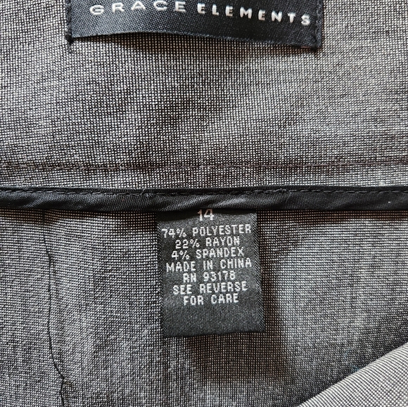 Vintage Grace Elements gray skirt, size 14 - Picture 2 of 2